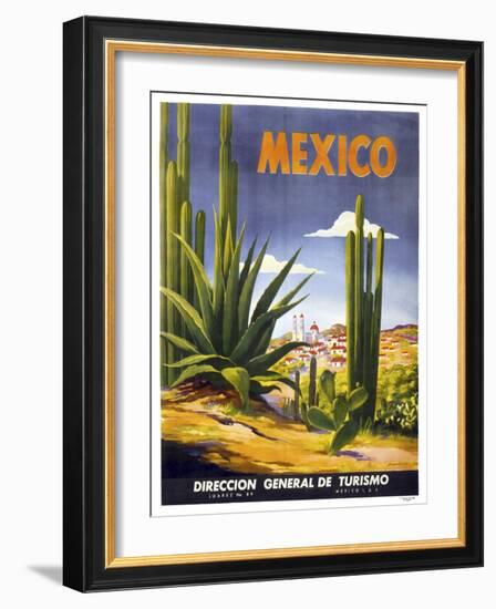 Mexico Cactus-null-Framed Giclee Print