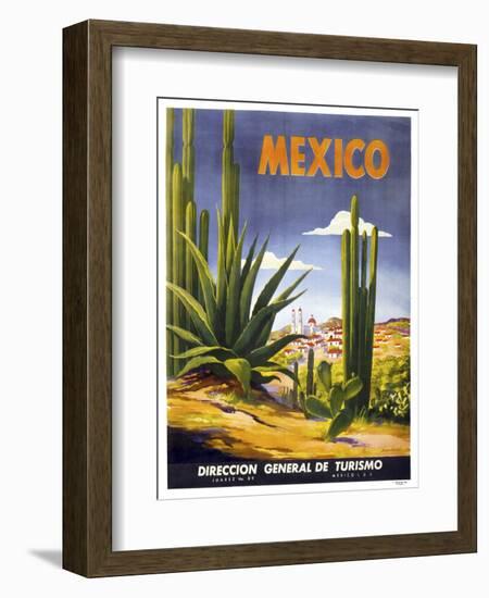 Mexico Cactus-null-Framed Giclee Print