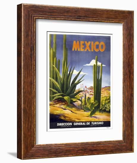 Mexico Cactus-null-Framed Giclee Print