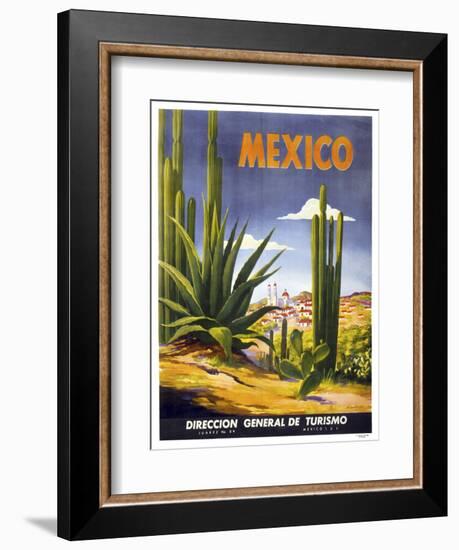 Mexico Cactus-null-Framed Giclee Print