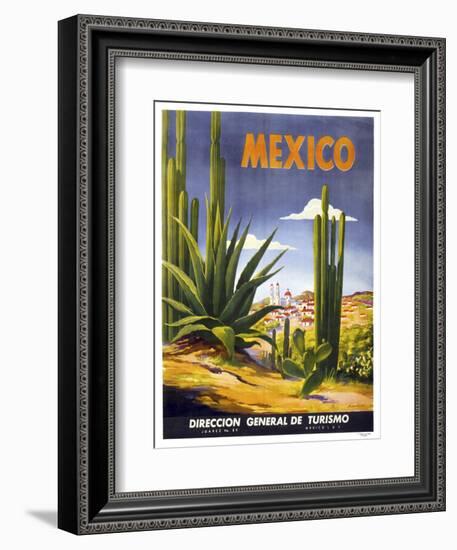 Mexico Cactus-null-Framed Giclee Print