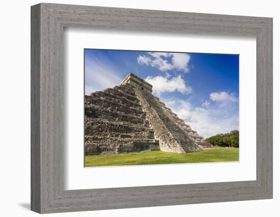 Mexico, Chichen Itza. the East Side of the Main Pyramid-David Slater-Framed Photographic Print