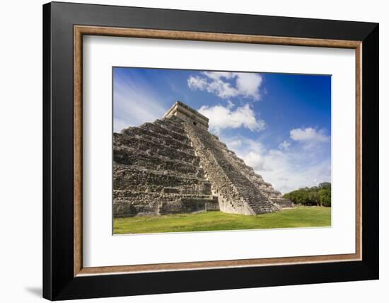 Mexico, Chichen Itza. the East Side of the Main Pyramid-David Slater-Framed Photographic Print