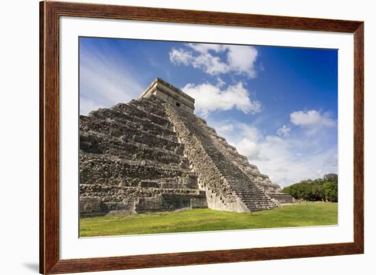 Mexico, Chichen Itza. the East Side of the Main Pyramid-David Slater-Framed Photographic Print