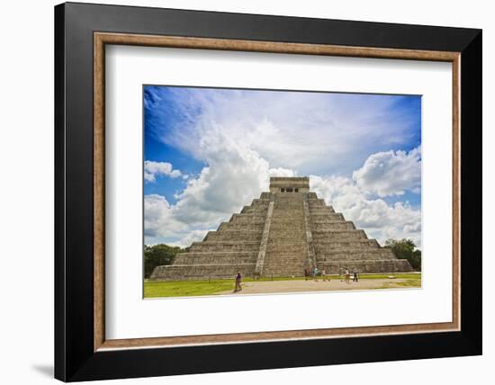 Mexico, Chichen Itza. the North Side and Main Stairway of the Main Pyramid-David Slater-Framed Photographic Print