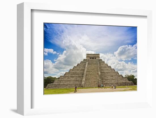 Mexico, Chichen Itza. the North Side and Main Stairway of the Main Pyramid-David Slater-Framed Photographic Print