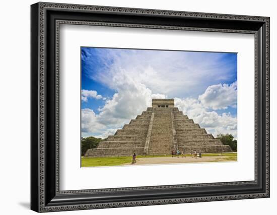 Mexico, Chichen Itza. the North Side and Main Stairway of the Main Pyramid-David Slater-Framed Photographic Print