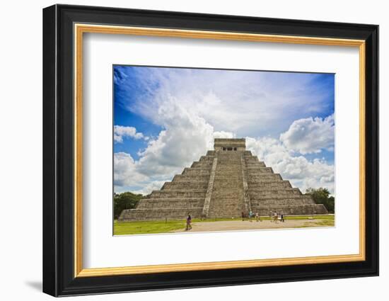 Mexico, Chichen Itza. the North Side and Main Stairway of the Main Pyramid-David Slater-Framed Photographic Print