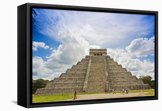 Mexico, Chichen Itza. the North Side and Main Stairway of the Main Pyramid-David Slater-Framed Premier Image Canvas