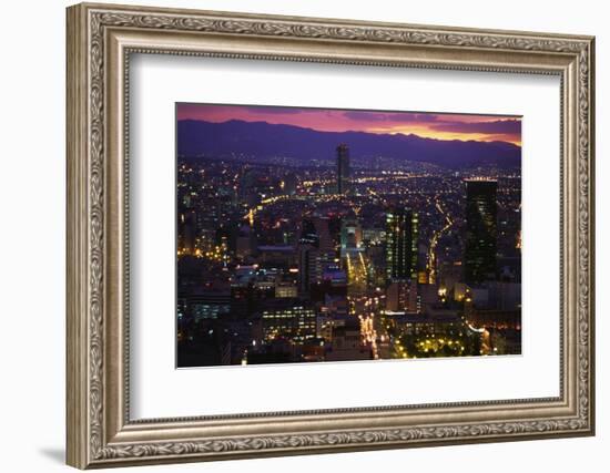 Mexico City at Twilight-Danny Lehman-Framed Photographic Print