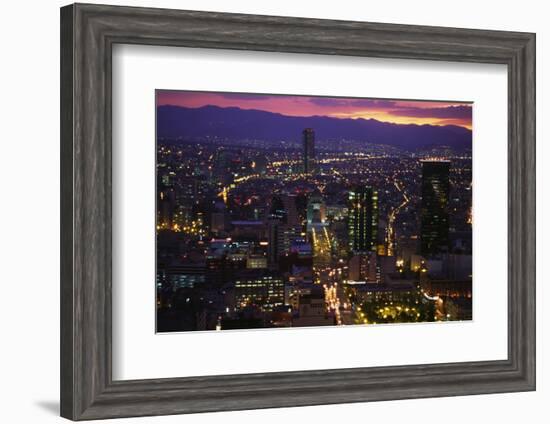 Mexico City at Twilight-Danny Lehman-Framed Photographic Print