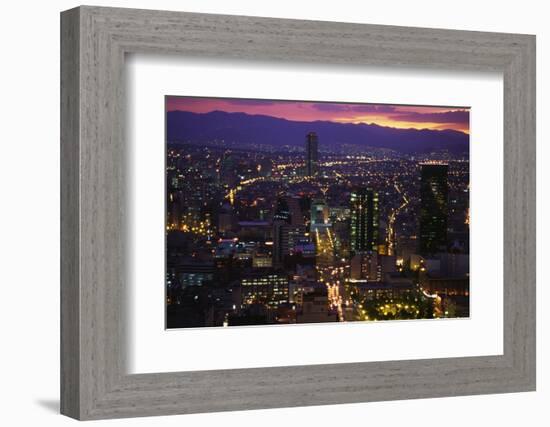 Mexico City at Twilight-Danny Lehman-Framed Photographic Print