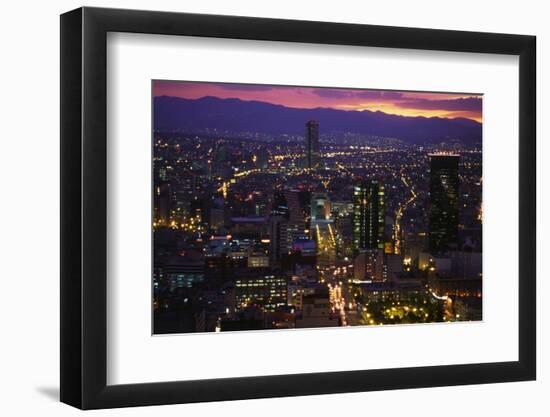 Mexico City at Twilight-Danny Lehman-Framed Photographic Print