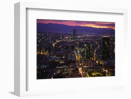 Mexico City at Twilight-Danny Lehman-Framed Photographic Print