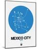 Mexico City Blue Subway Map-NaxArt-Mounted Art Print