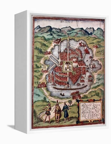 Mexico City in the Early 16th Century-Hernando Cortes-Framed Premier Image Canvas