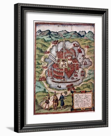 Mexico City in the Early 16th Century-Hernando Cortes-Framed Giclee Print