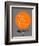 Mexico City Orange Subway Map-NaxArt-Framed Premium Giclee Print