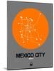 Mexico City Orange Subway Map-NaxArt-Mounted Art Print