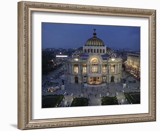 Mexico City, Palacio De Bellas Artes Is the Premier Opera House of Mexico City, Mexico-David Bank-Framed Photographic Print