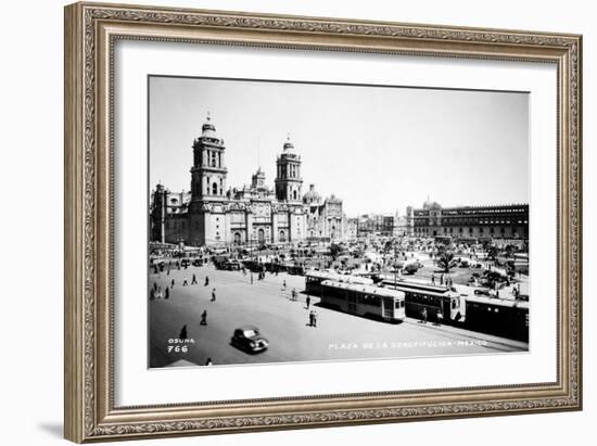 Mexico City: Zocalo, c1930-null-Framed Giclee Print