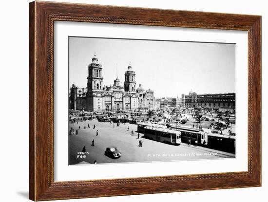 Mexico City: Zocalo, c1930-null-Framed Giclee Print