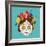 Mexico Day of the Dead Skull and Spring Decoration-cienpies-Framed Art Print