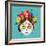 Mexico Day of the Dead Skull and Spring Decoration-cienpies-Framed Art Print