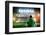 Mexico Football Player Holding Ball against Stadium Full of Mexico Football Fans-Wavebreak Media Ltd-Framed Photographic Print