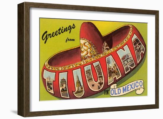 Mexico: Greetings from Tijuana / Large Letters-null-Framed Art Print