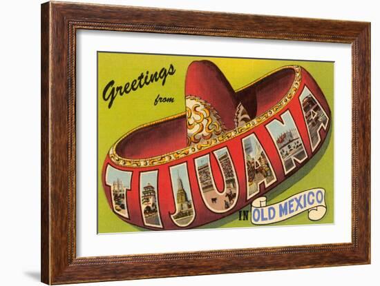 Mexico: Greetings from Tijuana / Large Letters-null-Framed Art Print