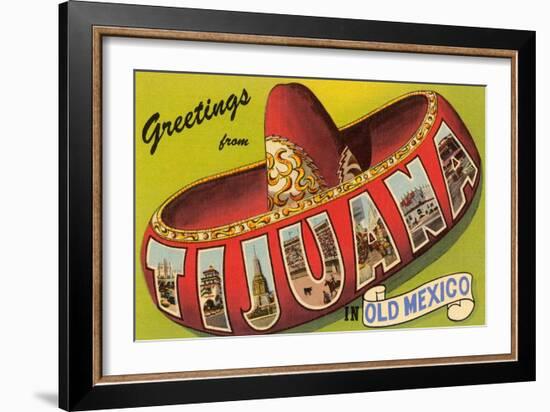 Mexico: Greetings from Tijuana / Large Letters-null-Framed Art Print