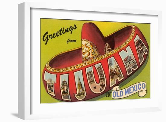 Mexico: Greetings from Tijuana / Large Letters-null-Framed Art Print