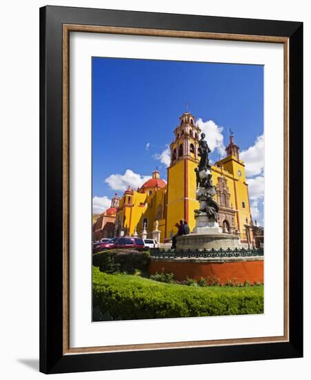 Mexico, Guanajuato, Basilica Coelgiata de Nuestra with it's colorful Yellow-Terry Eggers-Framed Photographic Print