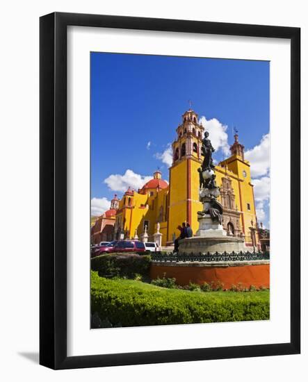 Mexico, Guanajuato, Basilica Coelgiata de Nuestra with it's colorful Yellow-Terry Eggers-Framed Photographic Print