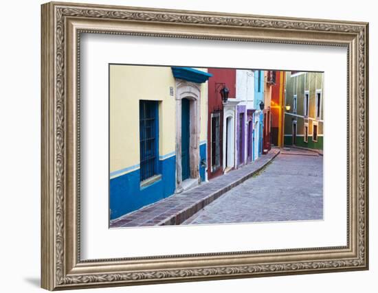 Mexico, Guanajuato, Colorful Back Alley-Terry Eggers-Framed Photographic Print