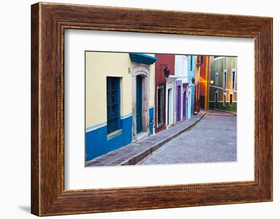 Mexico, Guanajuato, Colorful Back Alley-Terry Eggers-Framed Photographic Print