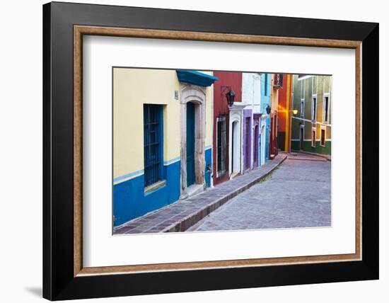 Mexico, Guanajuato, Colorful Back Alley-Terry Eggers-Framed Photographic Print