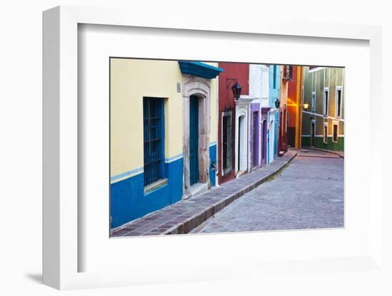 Mexico, Guanajuato, Colorful Back Alley-Terry Eggers-Framed Photographic Print