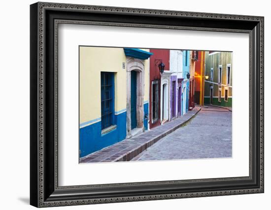 Mexico, Guanajuato, Colorful Back Alley-Terry Eggers-Framed Photographic Print