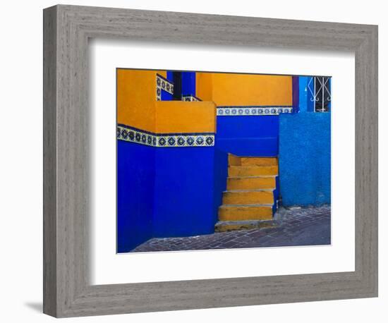 Mexico, Guanajuato, Colorful Back Alley-Terry Eggers-Framed Photographic Print