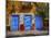 Mexico, Guanajuato, Colorful Doors of the Back Alley-Terry Eggers-Mounted Photographic Print