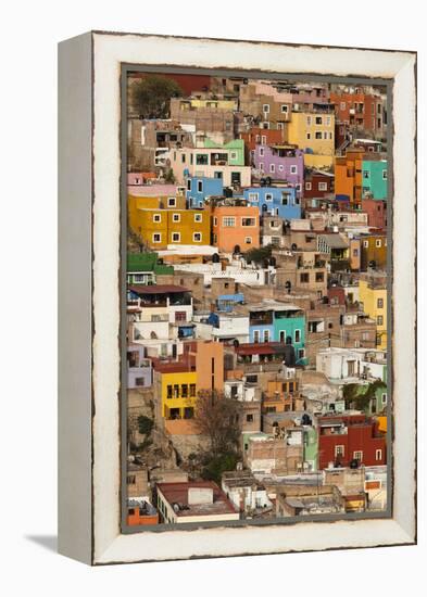 Mexico, Guanajuato. Colorful Homes Rise Up the Hillside of This Colorful Mexican Town-Brenda Tharp-Framed Premier Image Canvas