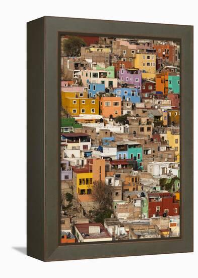 Mexico, Guanajuato. Colorful Homes Rise Up the Hillside of This Colorful Mexican Town-Brenda Tharp-Framed Premier Image Canvas