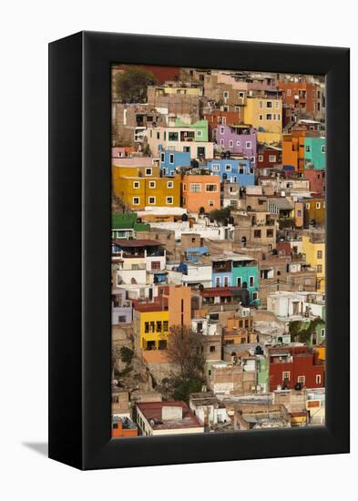 Mexico, Guanajuato. Colorful Homes Rise Up the Hillside of This Colorful Mexican Town-Brenda Tharp-Framed Premier Image Canvas