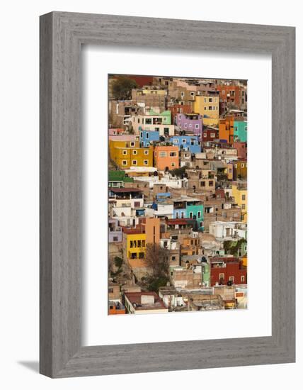 Mexico, Guanajuato. Colorful Homes Rise Up the Hillside of This Colorful Mexican Town-Brenda Tharp-Framed Photographic Print