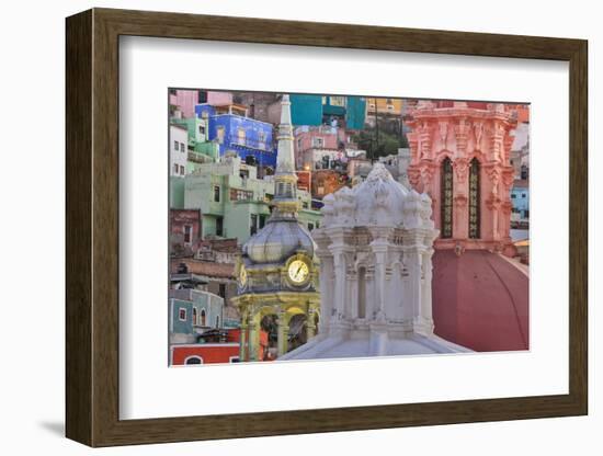 Mexico, Guanajuato. Colorful Houses and Church Domes-Jaynes Gallery-Framed Photographic Print