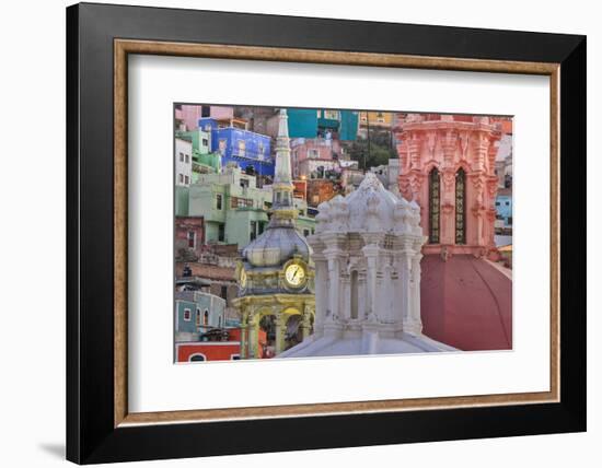 Mexico, Guanajuato. Colorful Houses and Church Domes-Jaynes Gallery-Framed Photographic Print