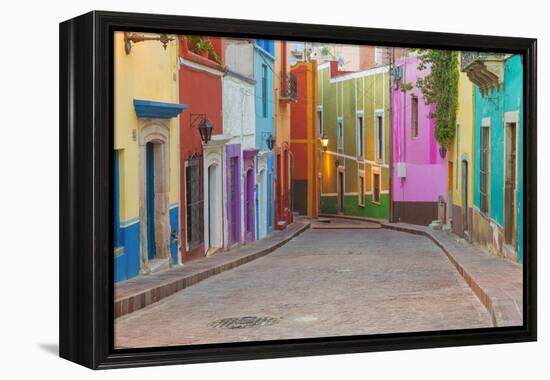 Mexico, Guanajuato. Colorful Street Scene-Jaynes Gallery-Framed Premier Image Canvas