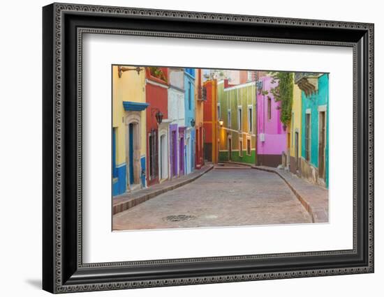 Mexico, Guanajuato. Colorful Street Scene-Jaynes Gallery-Framed Photographic Print